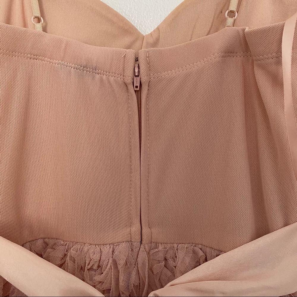 Macy’s Pink Cocktail Dress with tulle roses - Picture 3 of 7